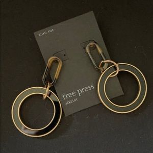 Black acrylic earrings